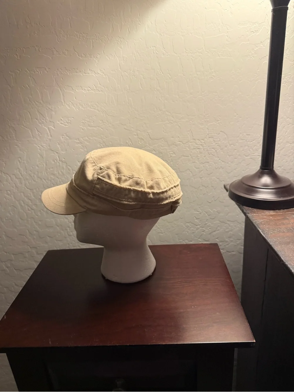 Beige Cotton Cadet Cap - Neutral Storage & Style Accessory